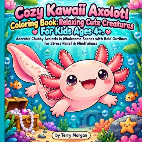Cozy Kawaii Axolotl Coloring Book book cover