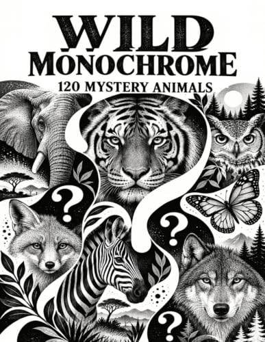 Wild Monochrome: 120 Mystery Animals book cover